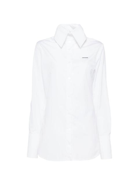 We11done high-neck collar shirt