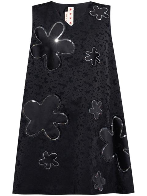 Marni floral-jacquard mini dress