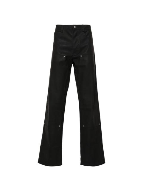 MISBHV faux-leather straight-leg trousers