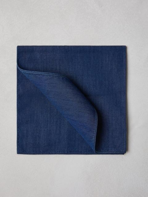 Brunello Cucinelli Denim pocket square