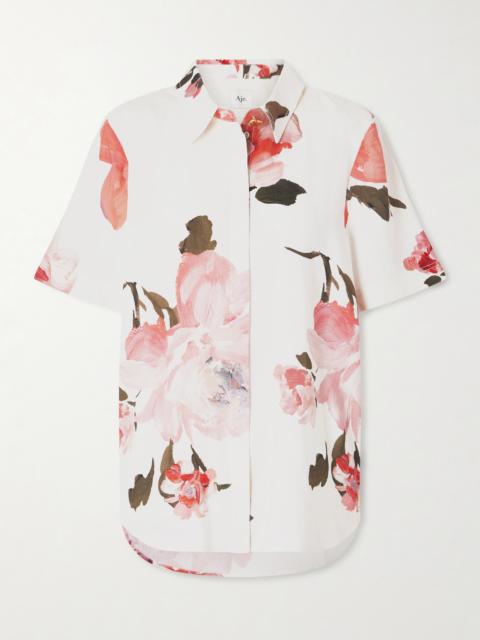 Aje. Vacation Floral-print Linen-blend Shirt