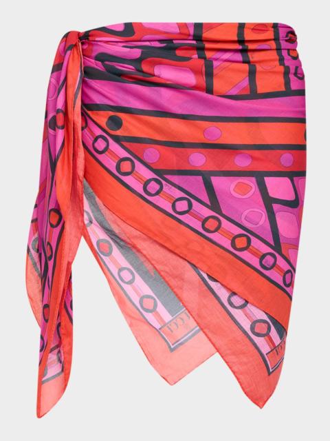 PUCCI Mixed Print Cotton Pareo