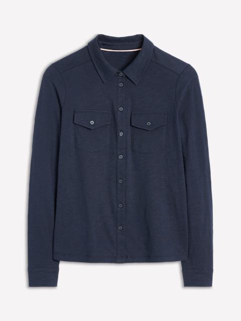 BODEN Amy Jersey Shirt-Navy