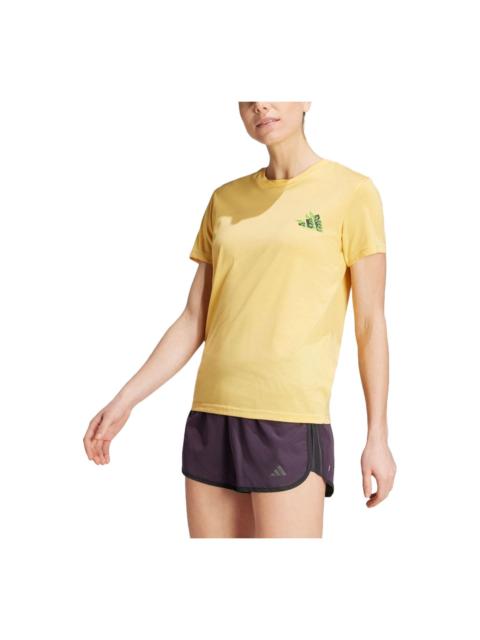 (WMNS) adidas Earth Day Graphic T-shirt Asia Sizing 'Yellow' IY7602