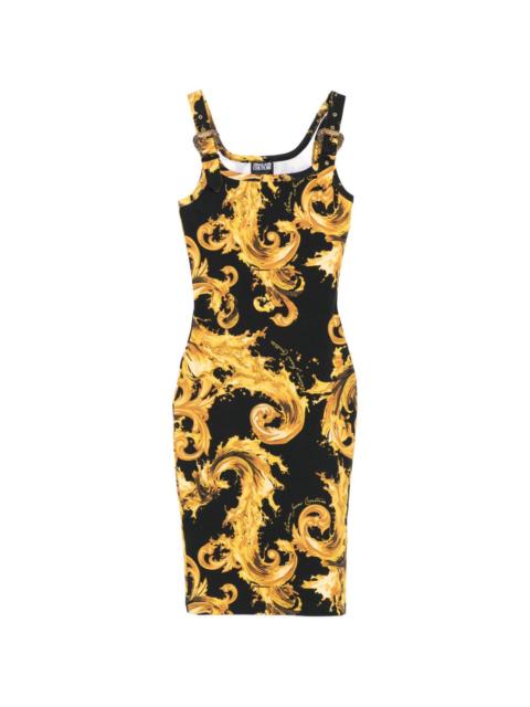 VERSACE JEANS COUTURE Baroque-print midi dress