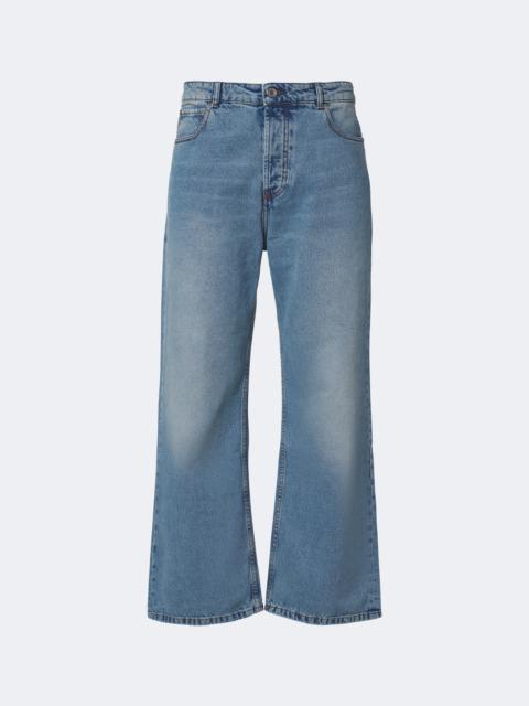 AMI Paris Faded wide-leg jeans