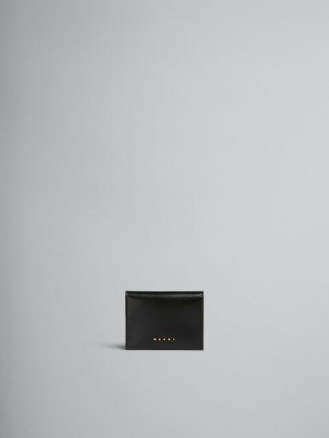 Marni BLACK LEATHER BIFOLD CARD CASE