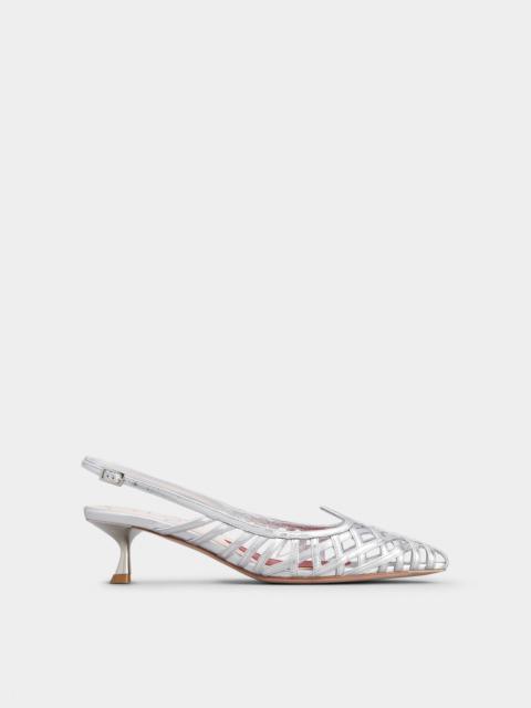 Roger Vivier I Love Vivier Multistrap Slingback Pumps in Leather