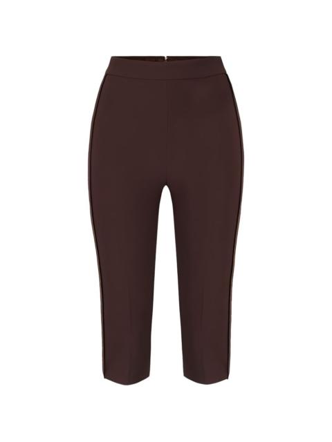 ELISABETTA FRANCHI satin insert capri trousers