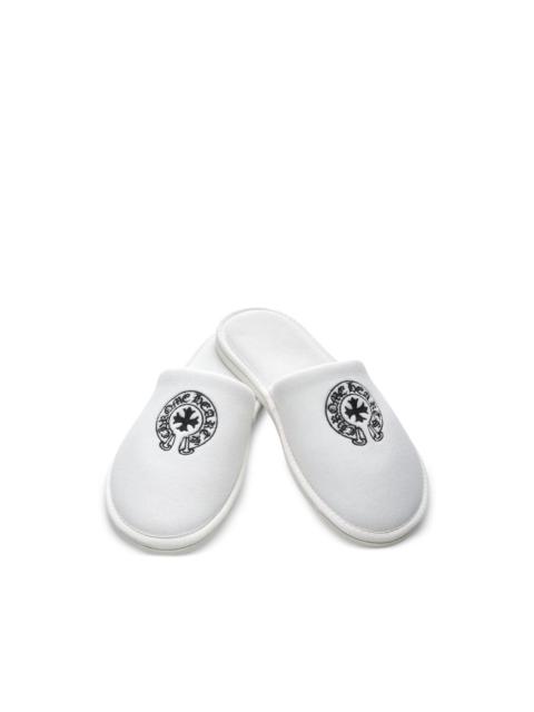 Chrome Hearts Hotel embroidered slippers