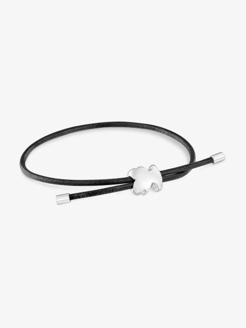 TOUS 12 mm silver and rubber bear Bracelet TOUS Bold Motif