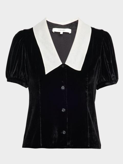 FRAME The Velvet Sailor Button-Front Shirt