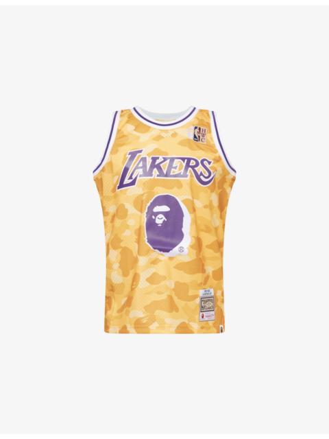 A BATHING APE® NBA Lakers Camouflage-Print Mesh Jersey