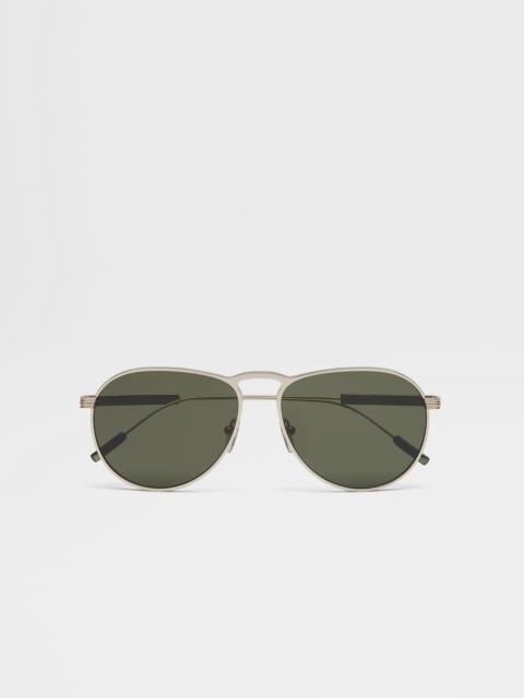 ZEGNA PALE GOLD METAL SUNGLASSES