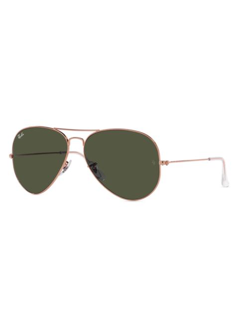 Ray-Ban Women's RB3025 62MM Original Aviator Sunglasses - Rose Gold