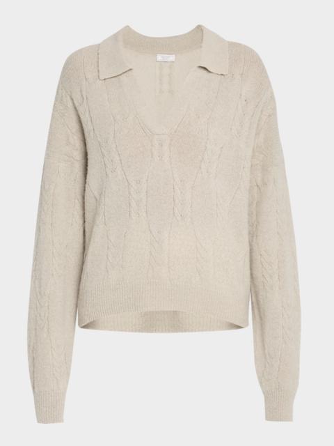 PESERICO Johnny Collar Knit Sweater
