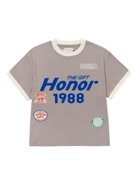HONOR THE GIFT logo-patch cotton T-shirt