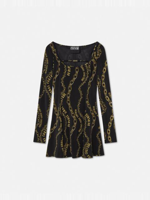 VERSACE JEANS COUTURE Chain Couture Flared Mini Dress