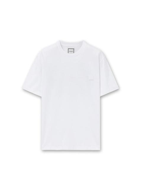 【関税込み】WOOYOUNGMI オフホワイト Line Embroidery Tシャツ Wooyoungmi embroidered panel t-shirt | REVERSIBLE