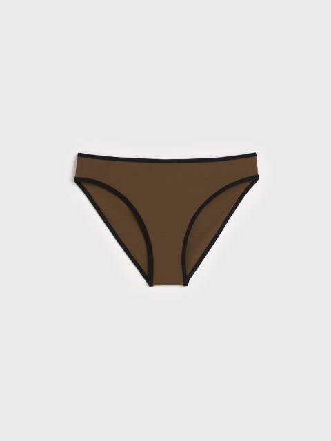 TOTEME Stripe edge bikini bottoms walnut