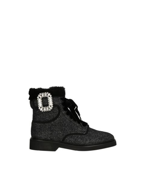 Roger Vivier buckle ribbon leather boots
