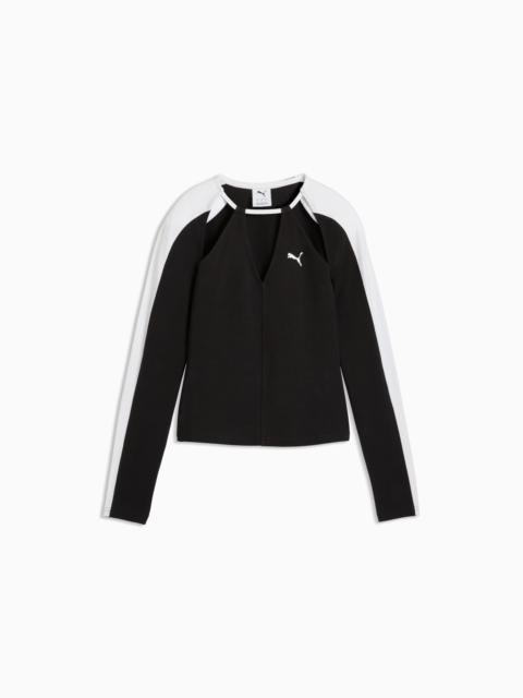 PUMA T7 Women's Slim Long Sleeve Cut-Out Tee