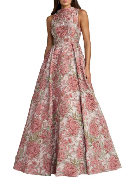 MAC DUGGAL Women's Floral Brocade Gown - Rose Multi