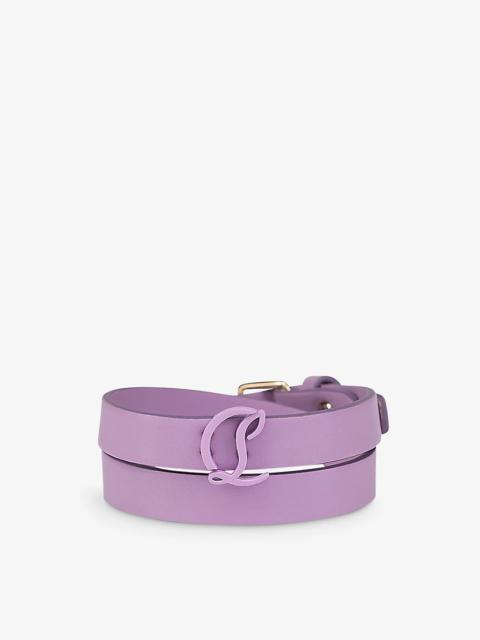 Christian Louboutin CL logo-embellished leather bracelet