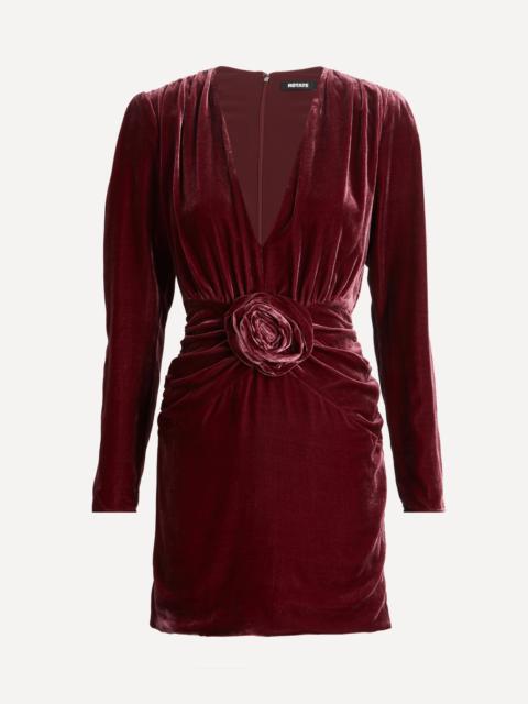 ROTATE Silk Velvet Mini Dress