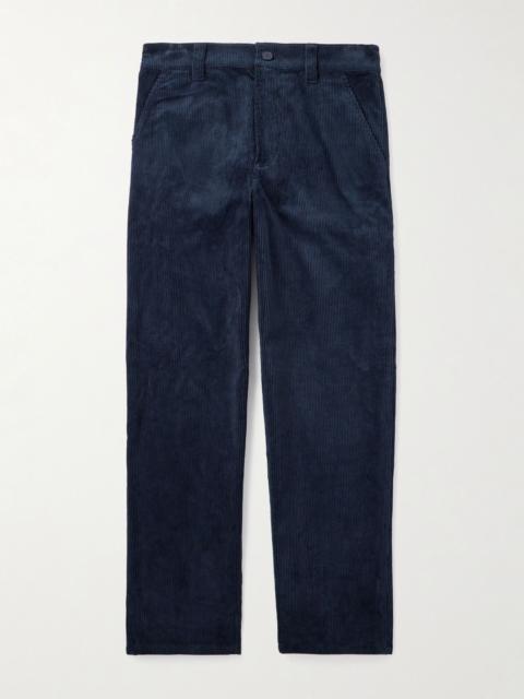 A.P.C. Fergus Straight-Leg Cotton-Blend Corduroy Trousers Navy