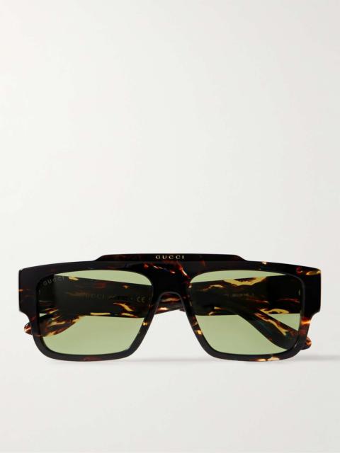 GUCCI D-Frame Tortoiseshell Acetate Sunglasses