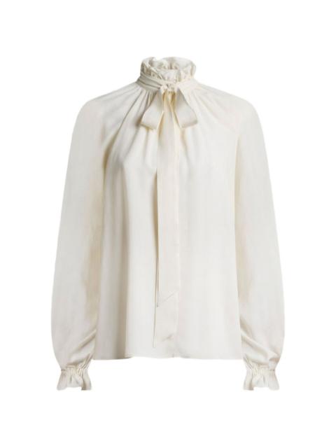 Etro jacquard-scarf blouse