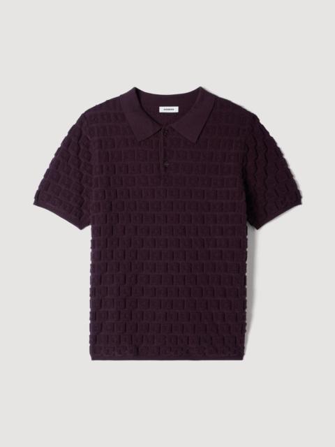 Sandro TERRY KNIT POLO SHIRT