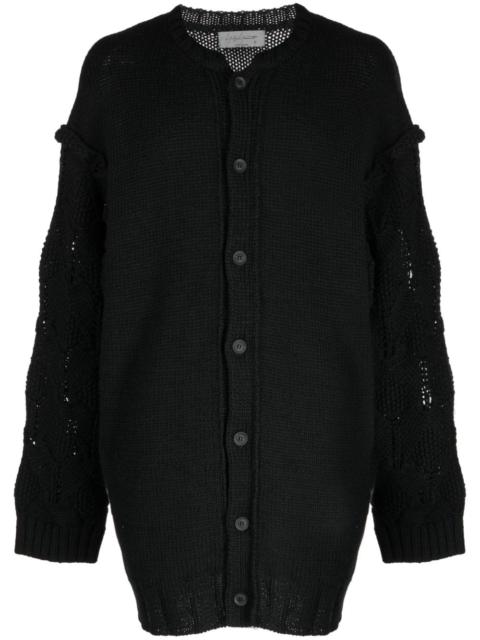 Yohji Yamamoto drop-shoulder wool cardigan