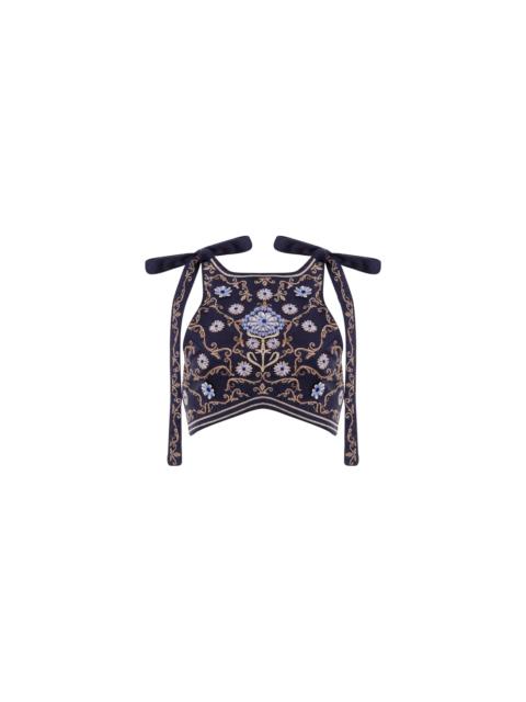 Agua by Agua Bendita Olmeca Mosaico Cropped Top