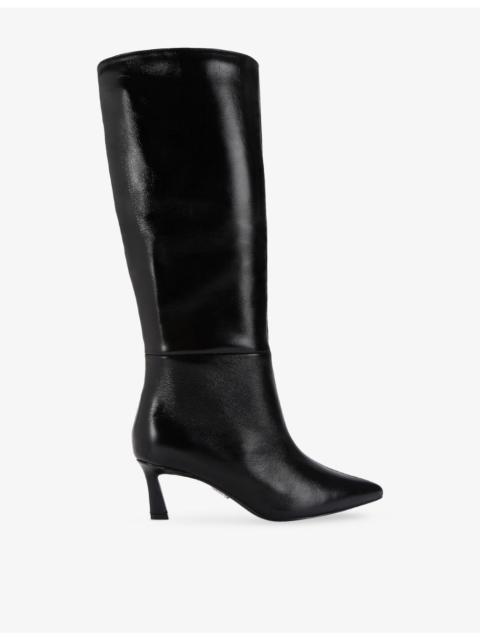 STEVE MADDEN Lavan Leather Heeled Knee-High Boots