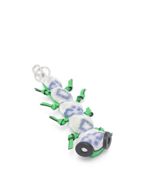 Loewe Worm charm in calfskin and upcycled fleece