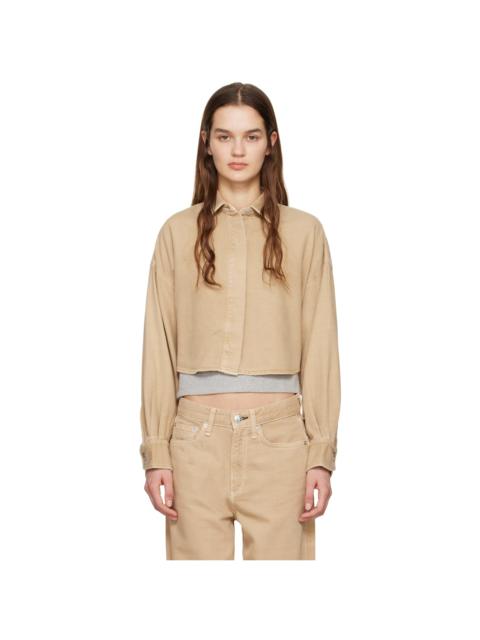 rag & bone Beige Ultra Featherweight Beatrice Shirt