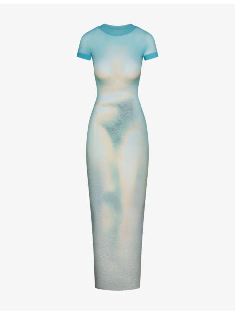 SKIMS Mesh Cover-Ups Maxi Dress