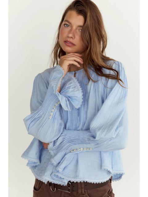 FREE PEOPLE Thousand Pintucks Blouse