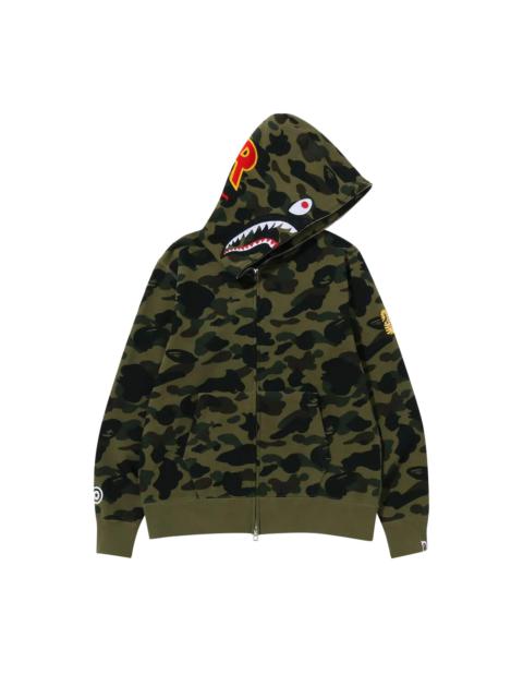 BAPE 1st Camo 2nd Shark Full Zip Hoodie 'Green'