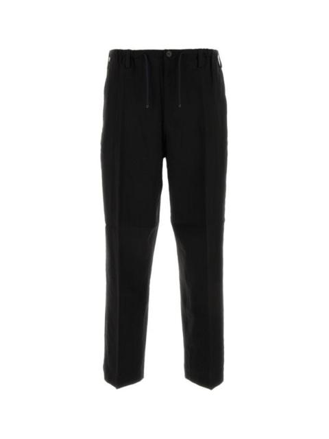 Dries Van Noten Black stretch linen blend pant