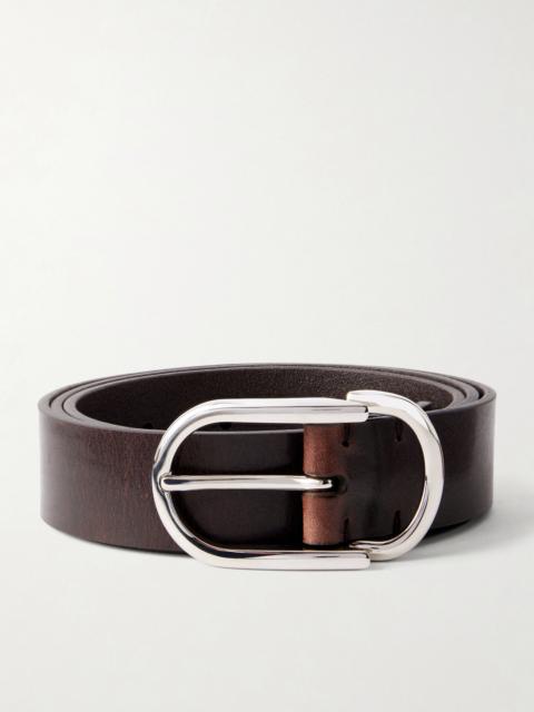 Brunello Cucinelli 3cm Leather Belt Dark brown