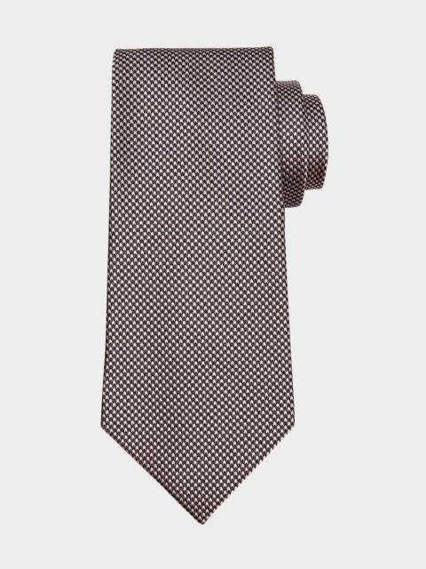 TOM FORD Men's Micro-Houndstooth Silk Tie