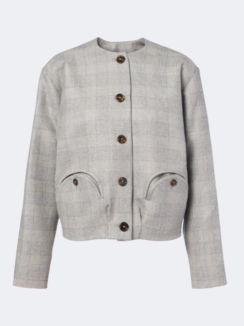 BLAZÉ MILANO Altai checked wool, silk, and cashmere jacket