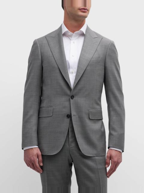 Men's Micro-Geometric Wool Suit