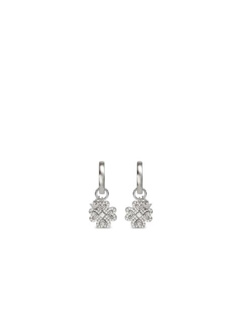 EMPORIO ARMANI flower-pendant hoop earrings