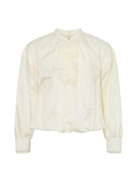RENLI SU Long Sleeve Ruffle Front Blouse