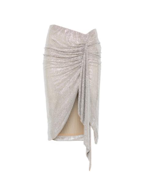 GIUSEPPE DI MORABITO draped slit midi skirt
