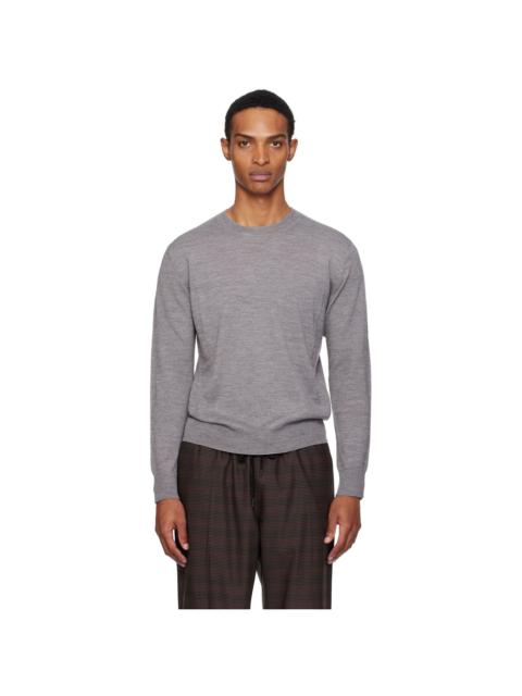 MM6 Maison Margiela Gray Elbow Patch Sweater